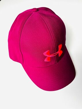 Under Armour Magenta Baseball Cap with Neon Logo - Women’s